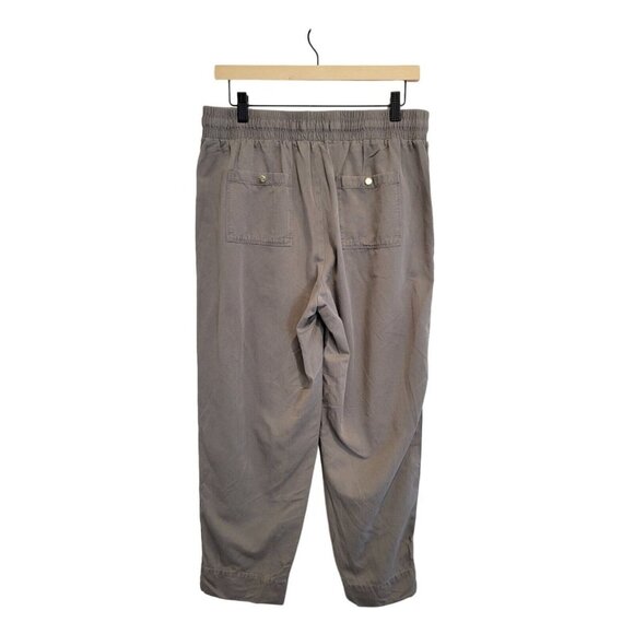 Tommy Hilfiger Olive Army Green Khakis Cargo Capri Pants M Cropped Utility Baggy - Picture 2 of 10